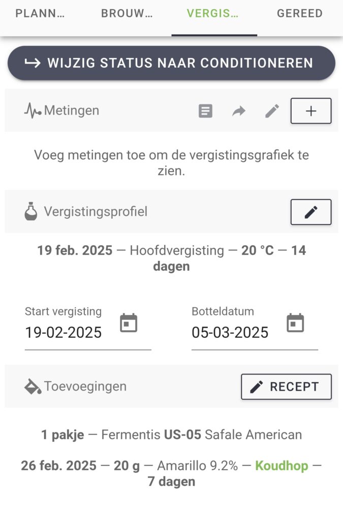Stap 4 Brewfather app