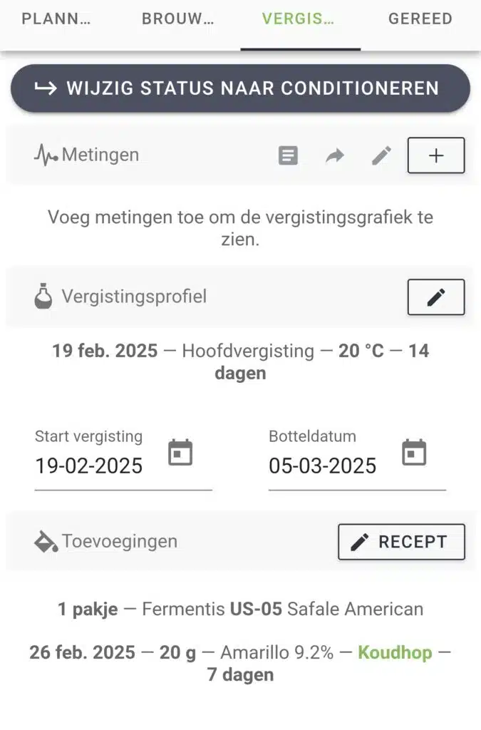 Stap 4 Brewfather app
